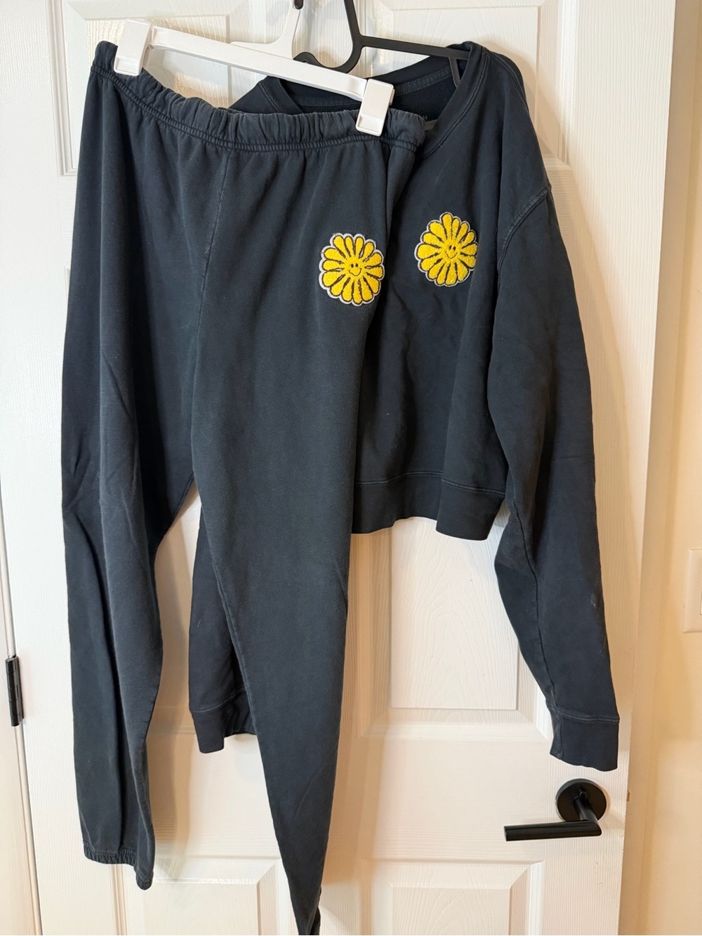 Parks Project Matching Set Sweatshirt and Sweatpants with Yellow Daisy Patch